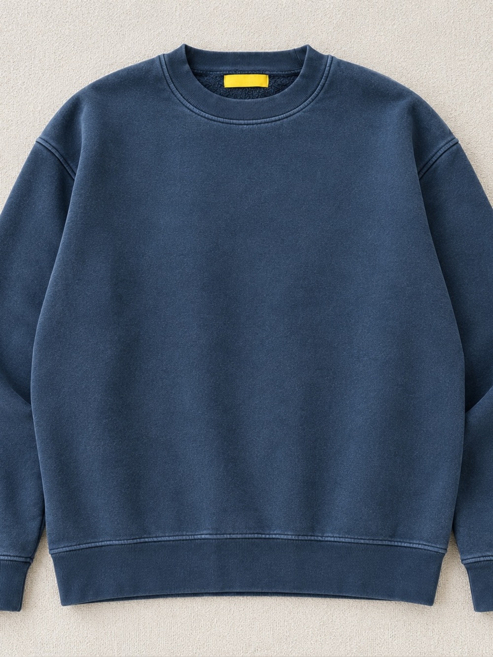 YELABEL Yellow Label Co Cozyyy Crew Sweatshirt Navy Blue S Cotton